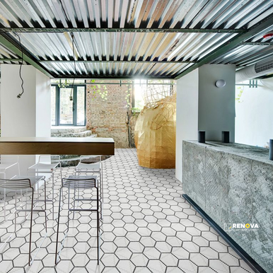 GEOMETRO 2.0 GLASS MATTE HEXAGON MOSAIC 16" X 9" - 5