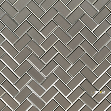 CHAMPAGNE BEVEL HERRINGBONE - 3