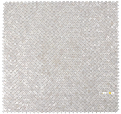 PEARL WHITE SCALE MOSAIC 11.75" X 11.75" - 4