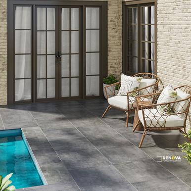 ARTERRA PAVER BETON ANTRACITE 24X24X2CM ( 8 SF PER BOX ) - 4