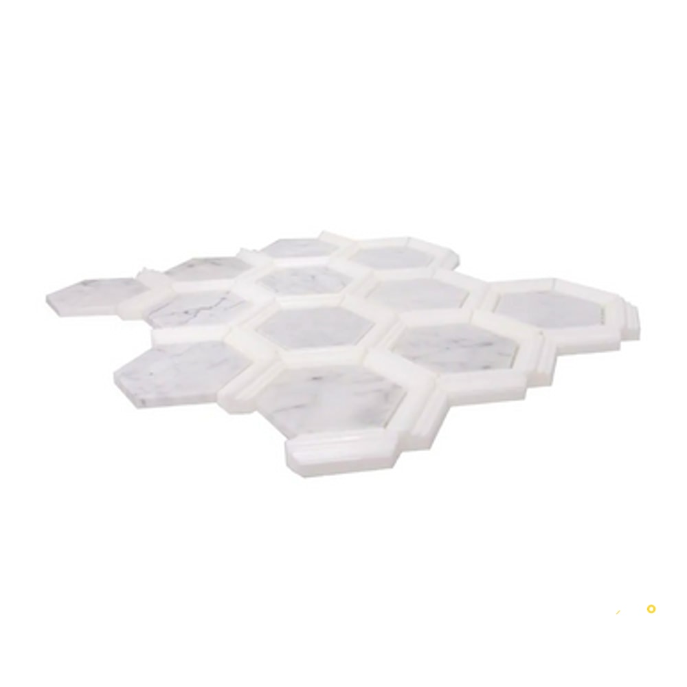 CHAPTER SPEC09 - EMINENCE THASSOS/CARRARA POLISHED MOSAIC 11-1/2" X 13-3/8" - 3