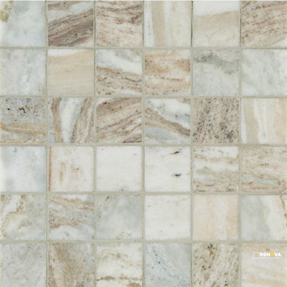 FANTASY BROWN HONED MOSAIC 2" X 2"