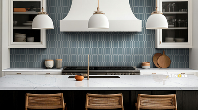 CIELO AZUL SCALLOP GLOSSY 6MM MOSAIC - 4
