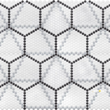 GEOMETRO 2.0 GLASS MATTE HEXAGON MOSAIC 16" X 9" - 2