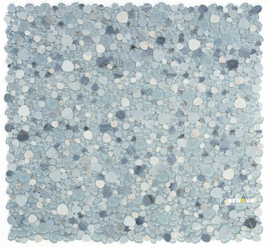 PEACH BLUE MOSAIC 12" X 12" - 4
