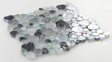 INARI GREY PEBBLE MOSAIC 12" X 12" - 2