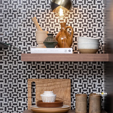 CLOE GLOSS LOIRE DECORATIVE PATTERN WALL TILE 5" X 5" - 2