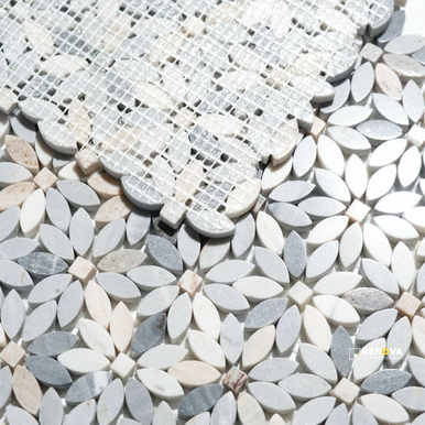 DAISY WILD BLUE MOSAIC 12.75" X 12.5" - 2