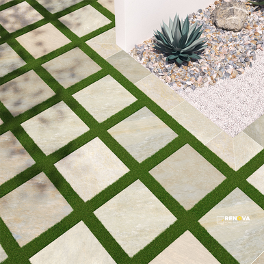 ARTERRA PAVER GOLDEN WHITE 24X24X2CM ( 8 SF PER BOX ) - 3