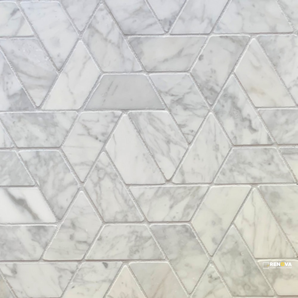 BIANCO CARRARA GENERATION Z HONED DOUBLE HEXAGON MOSAIC