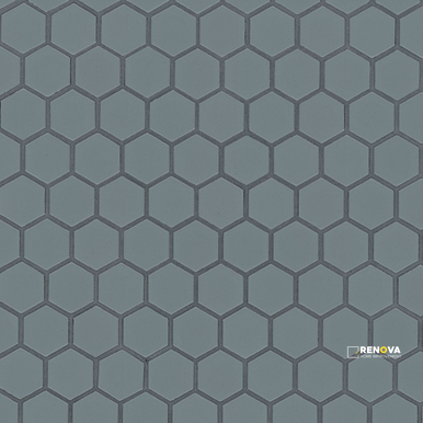 CIELO AZUL HEXAGON GLOSSY 6MM MOSAIC