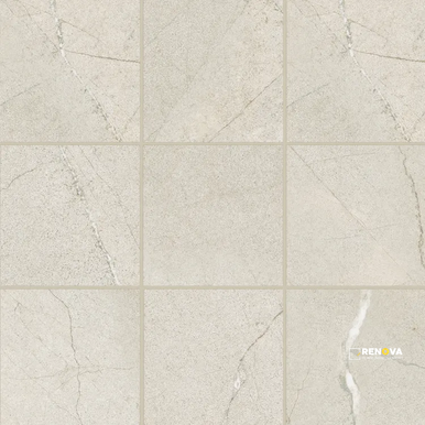 CREMA MARFIL SATIN MOSAIC 4" X 4"