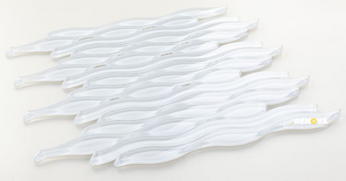 WATER WHITE GLASS MOSAIC 11.5" X 12.5" - 2