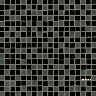 CROSSVILLE EBB AND FLOW CINDERS AND SMOKE 1/2X1/2 MOSAIC .9588 SF/SHT