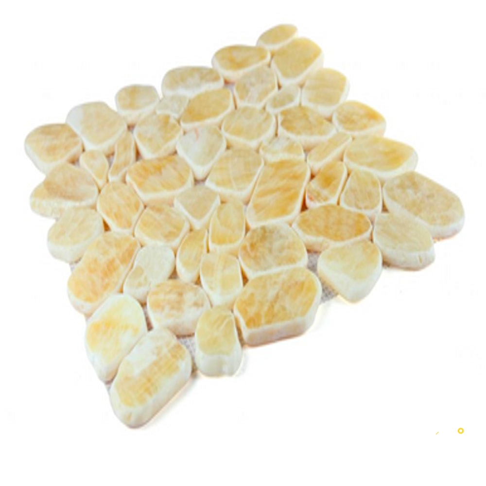 RIVER STONE HONEY ONYX MOSAIC 12" X 12" - 3