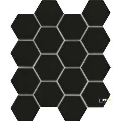 CATCH GLOSS 3IN HEXAGON MOSAIC 10X12 - F14C48