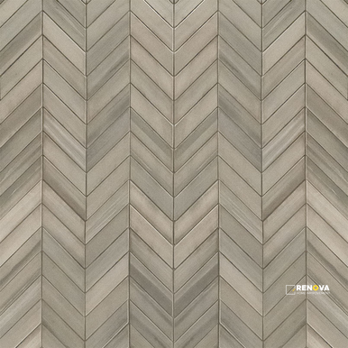 WATERCOLOR GRIGIO CHEVRON MOSAIC 12X15 - 4