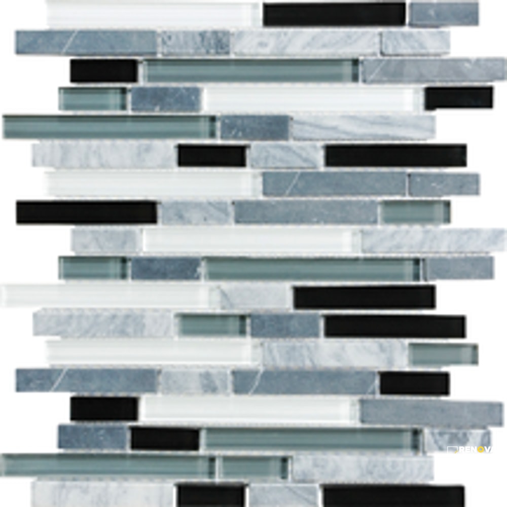PIETRA ART BLISS MIDNIGHT RANDOM SIZE PATTERN LINEAR MOSAIC - RSP5/8