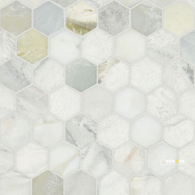 CLOUDLAND 2" HEXAGON POLISHED MOSAIC - SMOT-CLOUDL-2HEXP