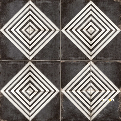 VIVACE MATTE PRESSED ROADS CAVIAR DECO 9" X 9" - 2