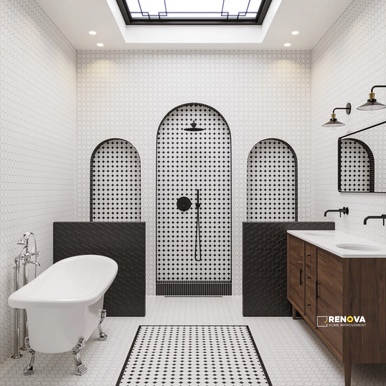 LE CAFE MATTE OCTAGON WHITE MOSAIC