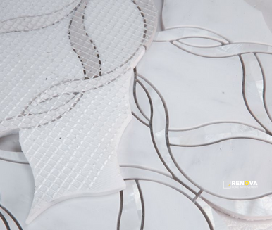 PRESTIGE PEARL SNOW MOSAIC 7.25" X 12" - 4