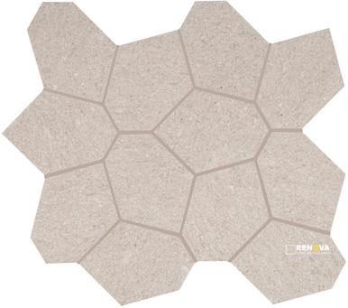 CROSSVILLE CIVILIZATION POPULACE POLYGON MOSAIC UNPOLISHED 1.07 SF/SHT