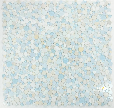 PEACH MARINA GLASS MOSAIC 12" X 12" - 3