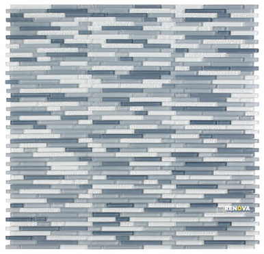 RAIN BLUE MOSAIC 11.75" X 12" - 3
