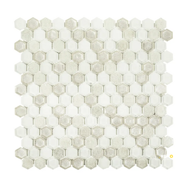 CHAPTER 1 - SUITE GLASS HEX MOSAIC 5/8" ON 11" X 11" SHEET - FLOJEF108