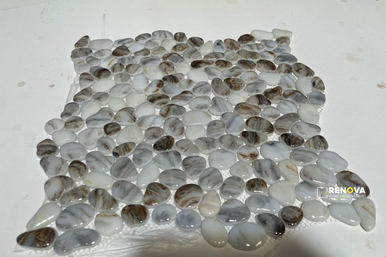 ART PEBBLE AMBER MOSAIC 12" X 12" - 2