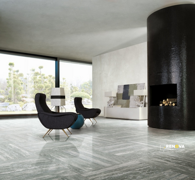 I-TRAVERTINI GREY GLOSSY 16" X 32" - 6