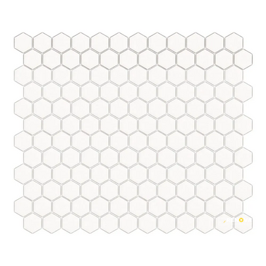 CHAPTER ES - ESSENTIALS HEXAGON WHITE GLOSS MOSAIC 7/8" - 4