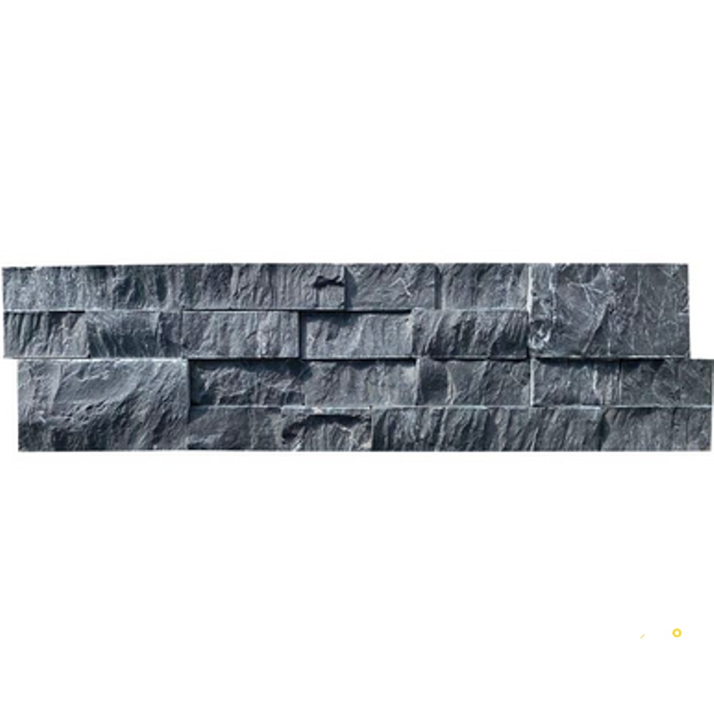 TAURUS BLACK SPLIT FACE 3D STACKED STONE 5-7/8" X 24" - 6