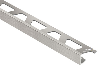 KERDI SCHLUTER SCHIENE A100ATGB BRUSHED NICKEL "L" SHAPED EDGE TRIM 3/8" - ARIA100ATGB