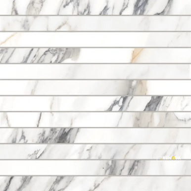 PRATI HONED MOSAIC 1" X 12" - 2