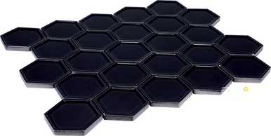 ARTEFINO JEWEL FRAMED HEXAGON GLOSSY MOSAIC 2.5 - 14X12 - 5