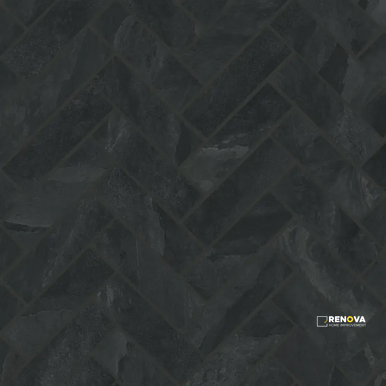 MAGNIFICA ERA PIETRA SCURA HONED HERRINGBONE MOSAIC 1" X 4"