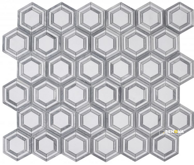 NANCY BLUE MOSAIC 10.75" X 12.25" - 4