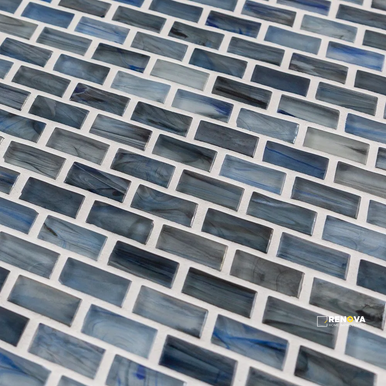 CHAPTER ES - ESSENTIALS WATER RIPPLE GLASS MOSAIC 11.50" X 11.50" - 2