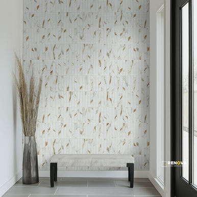 CALACATTA GOLD MATTE 1X6 STACK PATTERN MOSAIC - 4