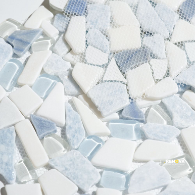 PEBBLE ROYAL SAPPHIRE MOSAIC 12" X 12" - 2