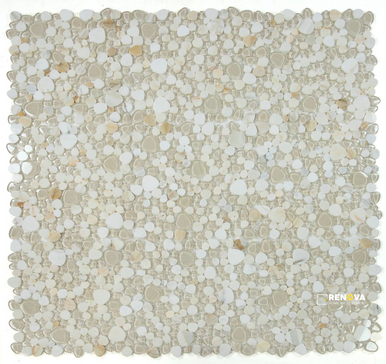 PEACH CALACATTA GOLD MOSAIC 12" X 12" - 2