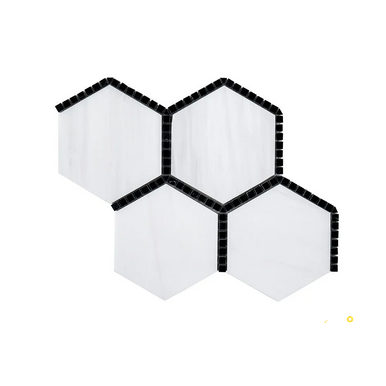 CHAPTER 18 - ROTUNDA NERO MARQUINA OLYMPIA MOSAIC ON 9-3/4" X 11" - 2