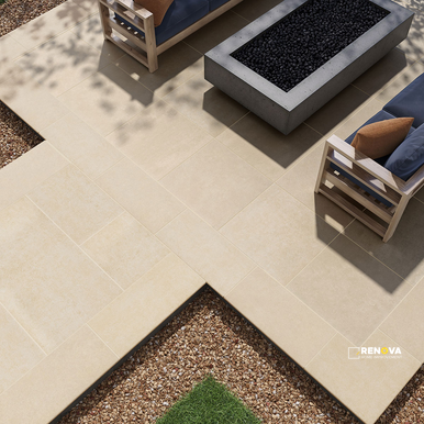ARTERRA PAVER CEMENTIQUE TALC 24X24X2CM  ( 8 SF PER BOX ) - 3