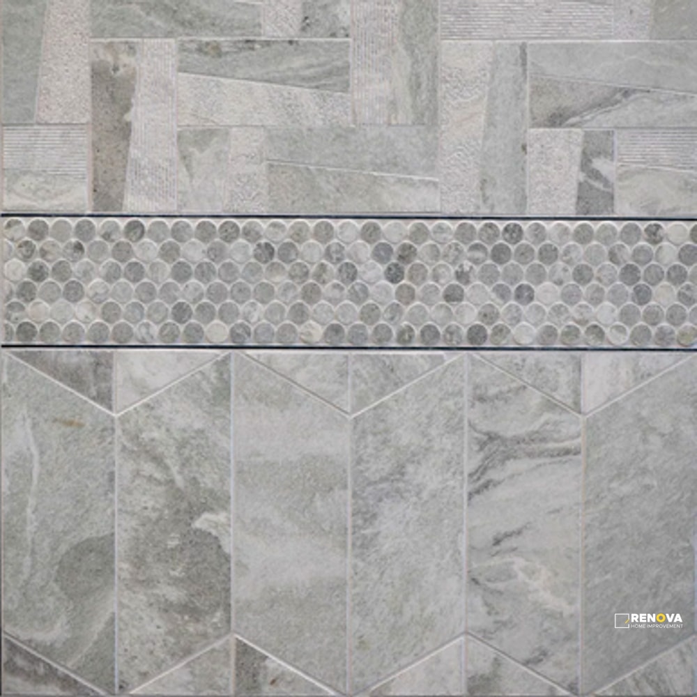 JADE HONED LARGE CHEVRON MOSAIC - 3