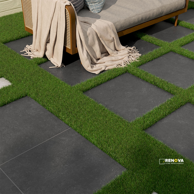 ARTERRA PAVER VULKON NERO 24X24X2CM ( 8 SF PER BOX ) - 3