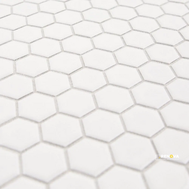 CHAPTER ES - ESSENTIALS HEXAGON WHITE GLOSS MOSAIC 7/8" - 2