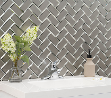 CHAMPAGNE BEVEL HERRINGBONE - 2