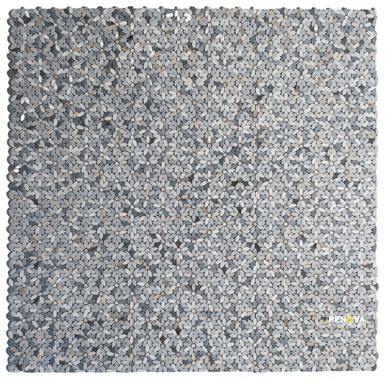 DAISY WILD BLUE MOSAIC 12.75" X 12.5" - 3